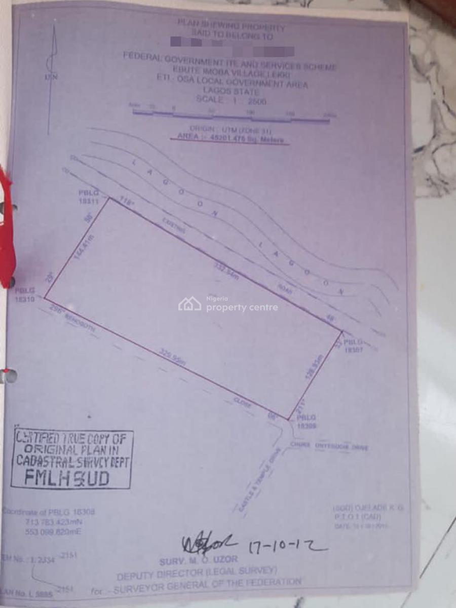 2000 Sqm of Waterfront Land with C of O Title, Off Admiralty Way, Lekki Phase 1, Lekki, Lagos, Mixed-use Land for Sale