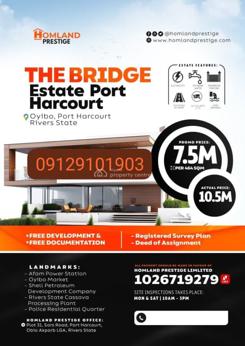 Plots of Affordable Lands, The Bridge Estate, Obigbo, Oyigbo, Rivers, Mixed-use Land for Sale