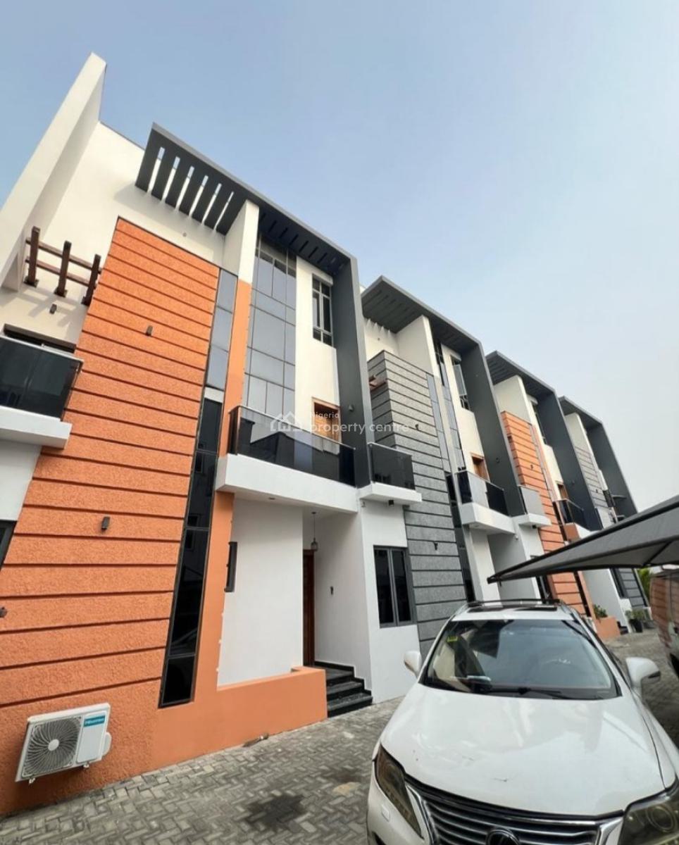 Serviced 4 Bedroom En-suite Townhouse with Fitted Kitchen, Sizeable Li, Ikate, Lekki, Lagos, Terraced Duplex for Sale