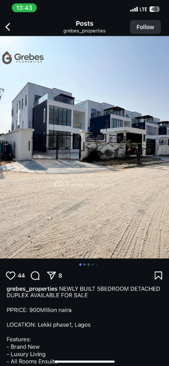 Luxuriously Fashioned 5 Bedroom Detached Duplex, Lekki Phase 1, Lekki, Lagos, Detached Duplex for Sale