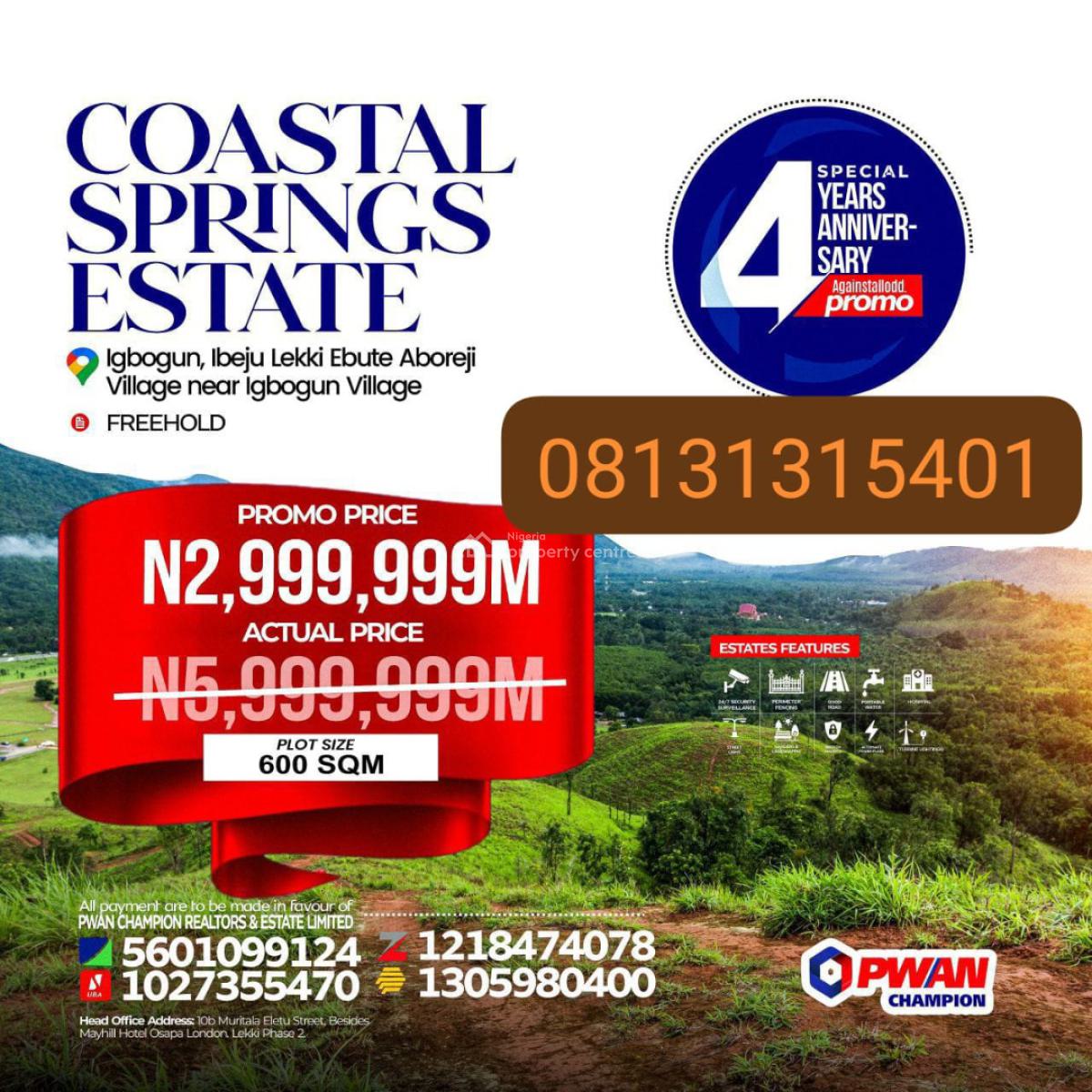Plots of Affordable Land in Ibeju Lekki, Igbogun,close to The Coastal Road, Ibeju Lekki, Lagos, Mixed-use Land for Sale