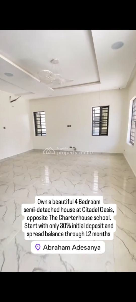 Solar-powered 4-bed Home  Citadel Oasis Lagos, Citadel Oasis, Opposite The Charterhouse School By Abraham Adesanya Rd, Ajah, Lagos, Semi-detached Duplex for Sale