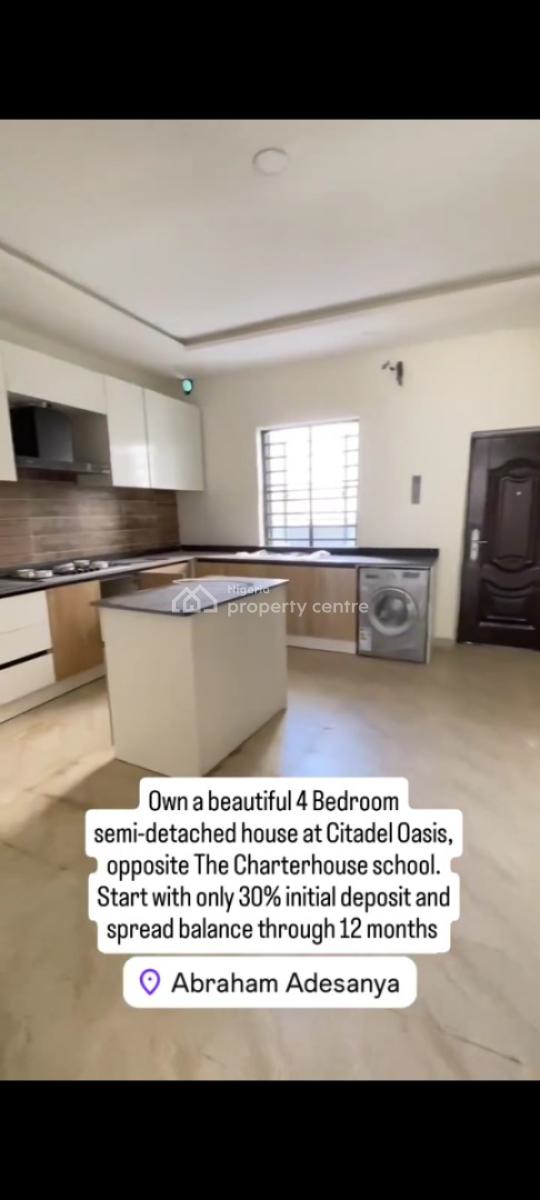 Solar-powered 4-bed Home  Citadel Oasis Lagos, Citadel Oasis, Opposite The Charterhouse School By Abraham Adesanya Rd, Ajah, Lagos, Semi-detached Duplex for Sale