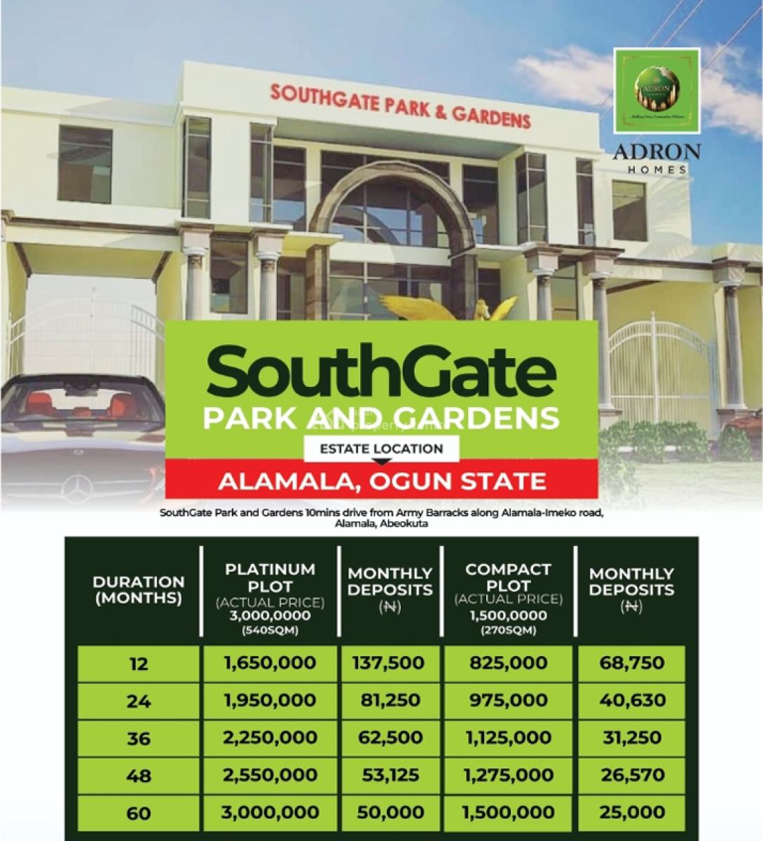 Land, Alabata, Southgate Park and Gardens, Abeokuta South, Ogun, Mixed-use Land for Sale