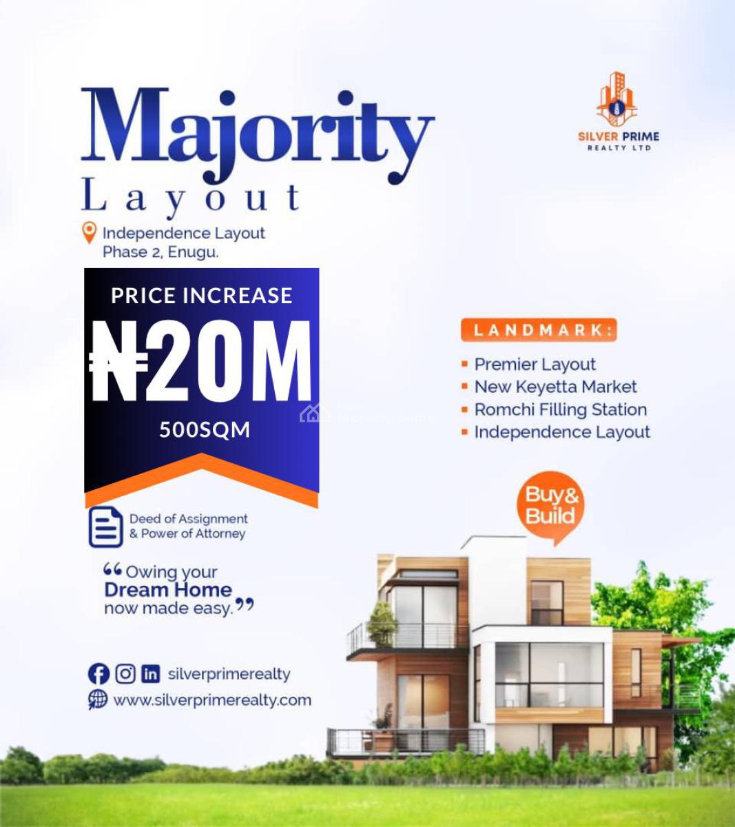 Majority Layout, Independence Layout Phase 2, Enugu, Enugu, Residential Land for Sale