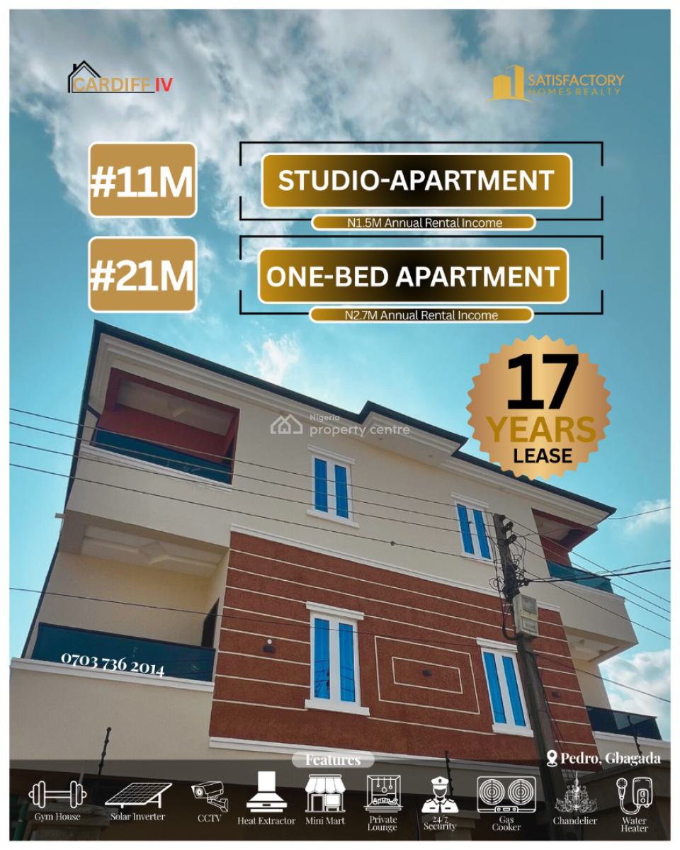 Premium One-bed Apartments, Pedro, Pedro, Gbagada, Lagos, Mini Flat (room and Parlour) for Sale