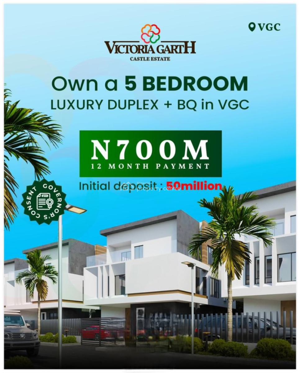 5 Bedroom Detached House ( 12 Months Payment on Plan, Vgc, Vgc, Lekki, Lagos, Detached Duplex for Sale