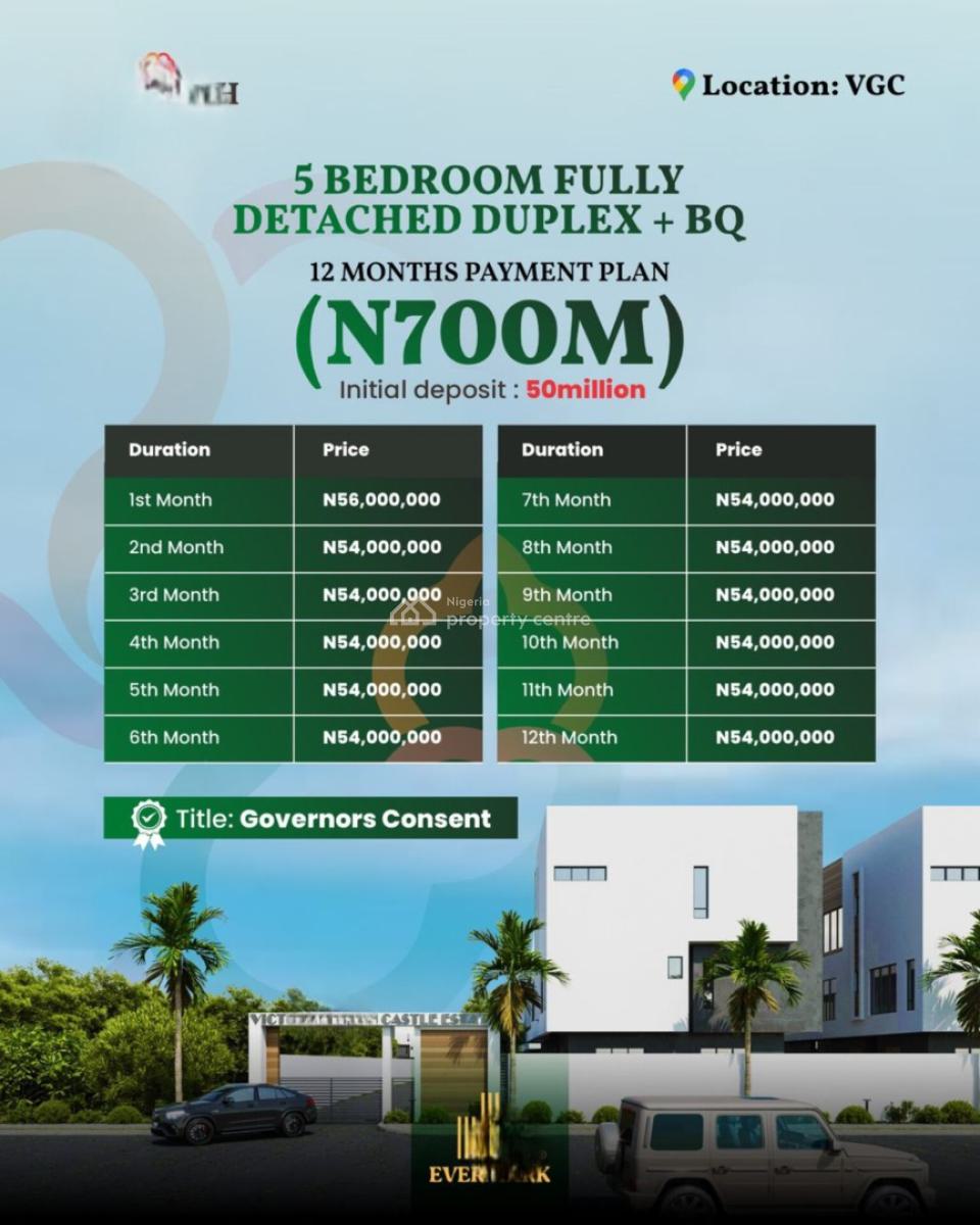 Off-plan Luxury 5bedroom Fully Detached Duplex with Bq and Swimming, Discover The True Definition of Luxury Living , Where Sophistication, Vgc, Lekki, Lagos, Detached Duplex for Sale