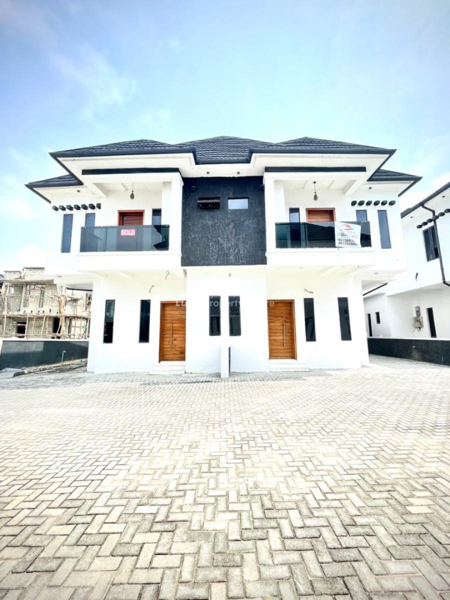 Newly Built 4 Bedroom Semi Detached Duplex with Bq in Secure Estate, Ikota, Lekki, Lagos, Semi-detached Duplex for Sale