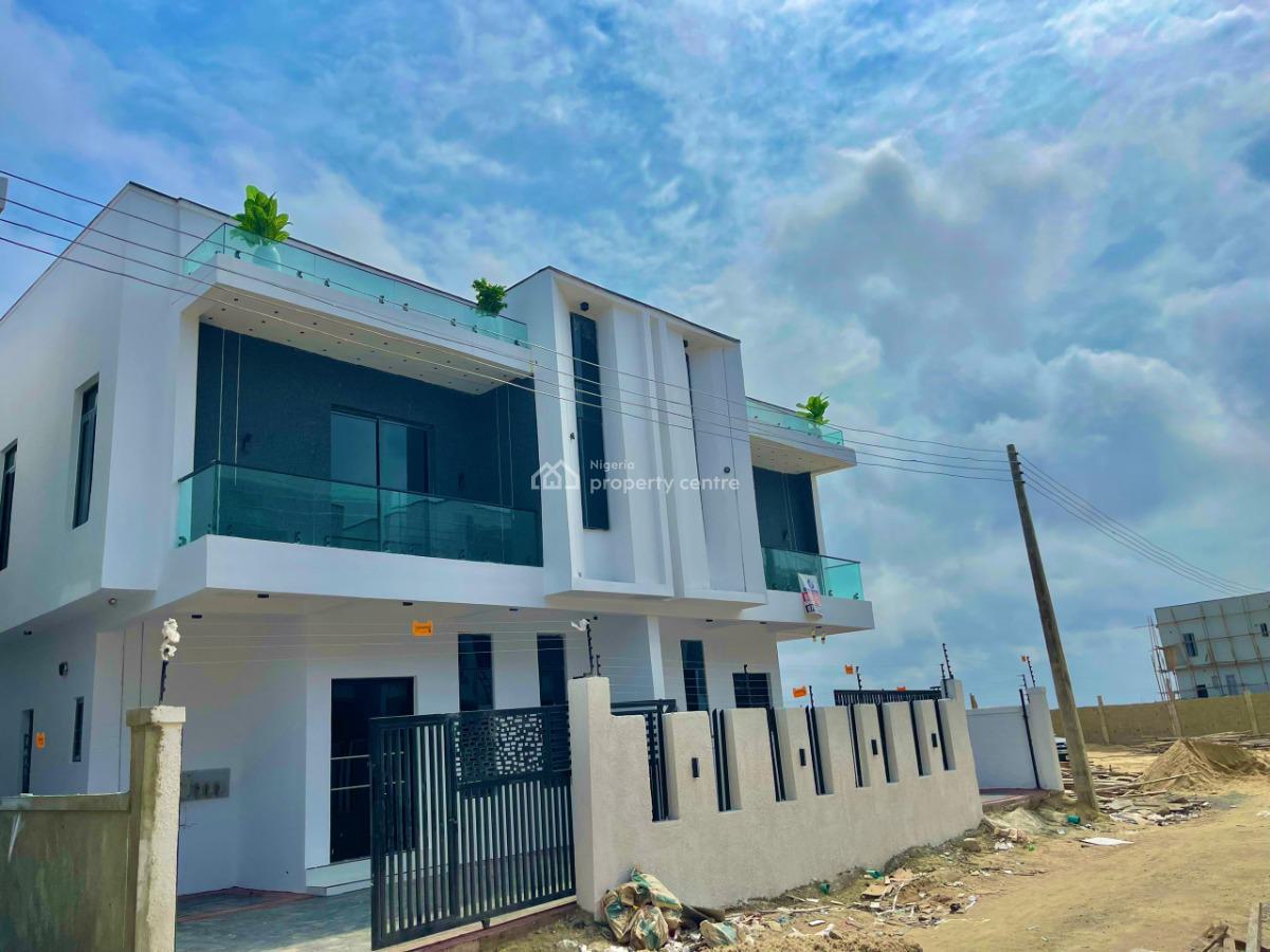 New 4 Bedroom Semi Detached Duplex with Bq, Lekki Palm City Estate, Off Addo Road, Ajah, Lagos, Semi-detached Duplex for Sale