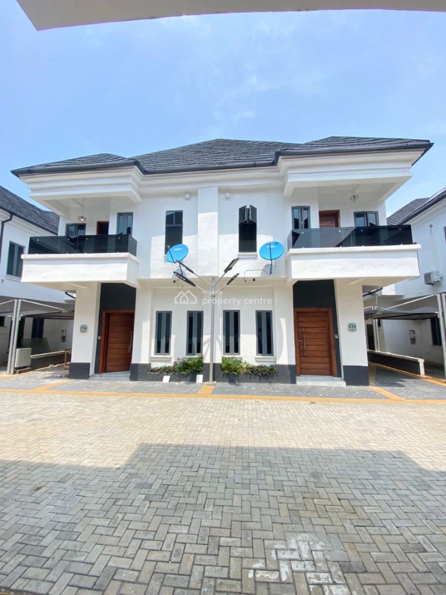 Spacious 4 Bedroom Semidetached Duplex with Bq and Pool, Orchid Road, Lekki, Lagos, Semi-detached Duplex for Sale
