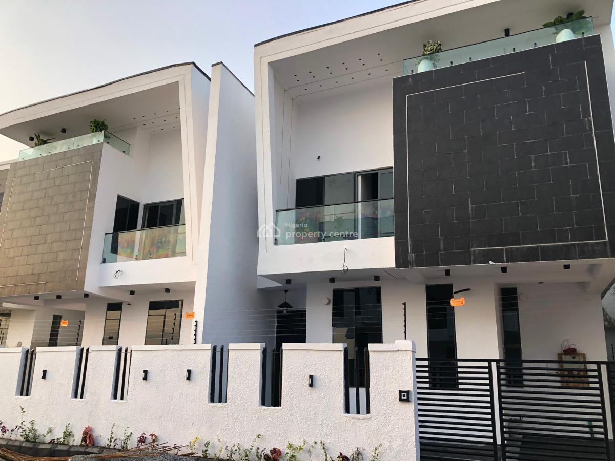 New 4 Bedroom Semi Detached Duplex with Bq, Lekki Palm City Estate, Off Addo Road, Ajah, Lagos, Semi-detached Duplex for Sale