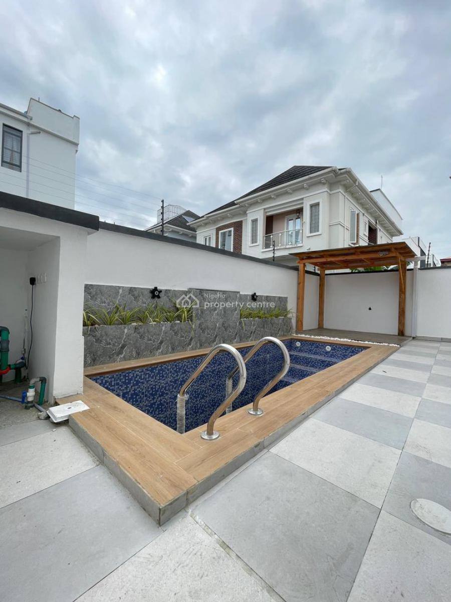 5 Bedrooms Fully-detached Duplex with Bq, Swimming Pool, & Cinema, Chevron, Lekki, Lagos, Detached Duplex for Sale