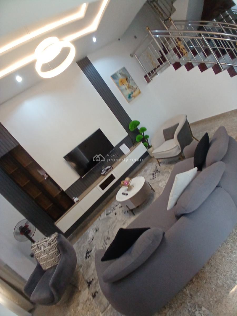 Fully Furnished 5 Bedroom Terrace Duplex with 1room Bq, Diplomatic Zone, Guzape District, Abuja, Terraced Duplex for Rent