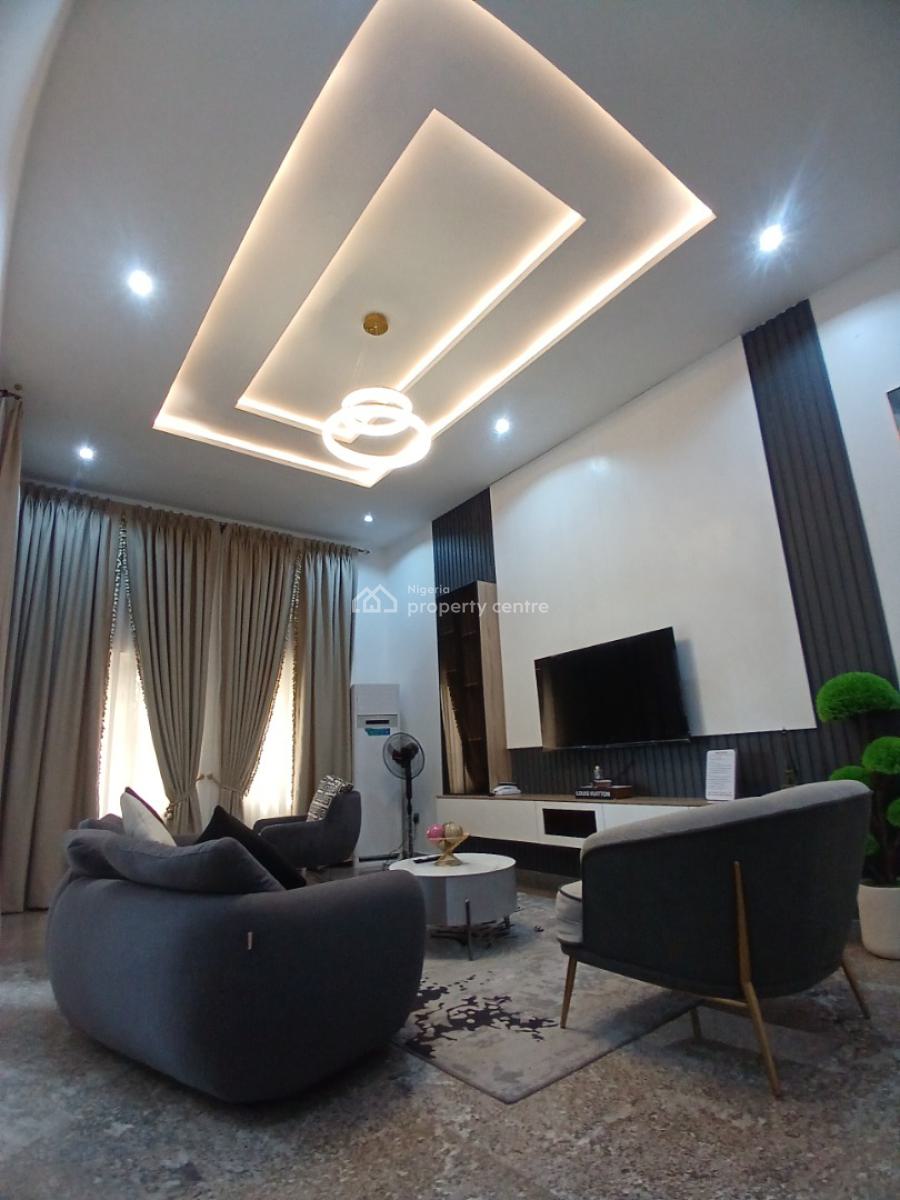 Fully Furnished 5 Bedroom Terrace Duplex with 1room Bq, Diplomatic Zone, Guzape District, Abuja, Terraced Duplex for Rent