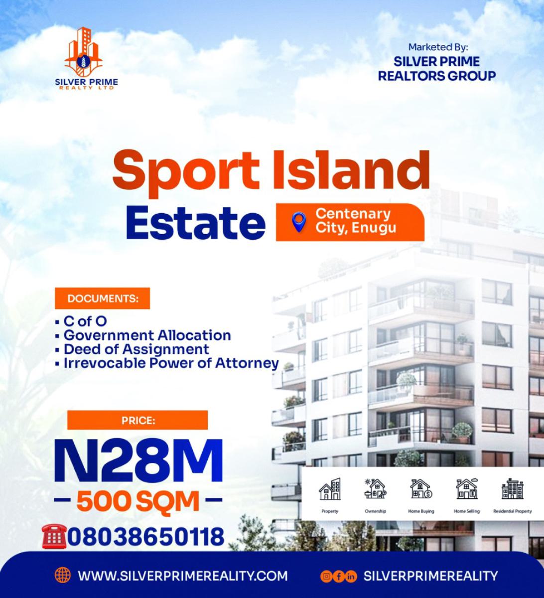 Sport Island Estate, Centenary City, Enugu, Enugu, Residential Land for Sale