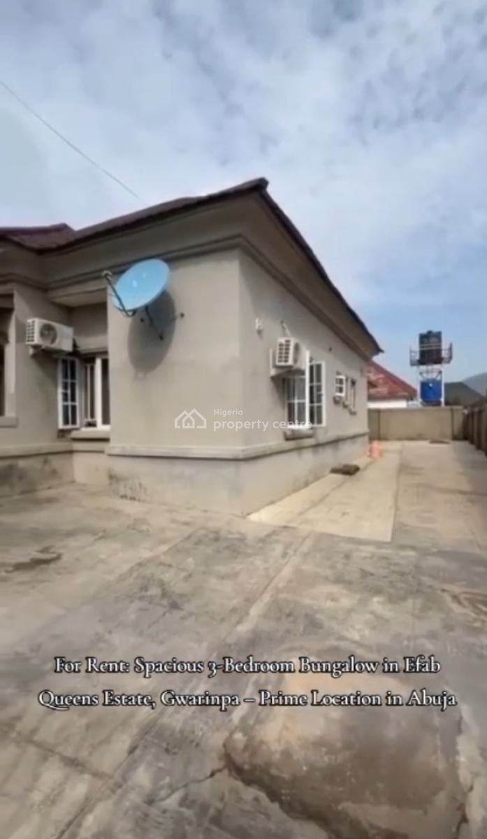 Spacious 3 Bedroom Bungalow, Efab Queens Estate, Gwarinpa, Abuja, Gwarinpa, Abuja, Detached Bungalow for Rent