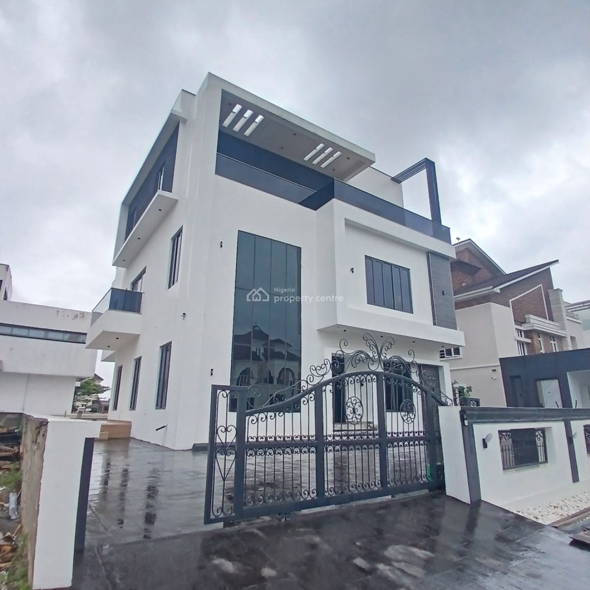 Gigantic 6 Bedroom Detached Duplex with Private Elevator,rooftop Terra, Pinnock Beach Estate, Osapa, Lekki, Lagos, Detached Duplex for Sale