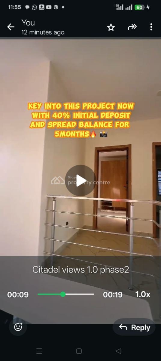 2 Bedroom Terrace Duplex + Bq Fully Solar Powered, Citadel Views 1.0 Phase 2, Sangotedo, Ajah, Lagos, Terraced Duplex for Sale