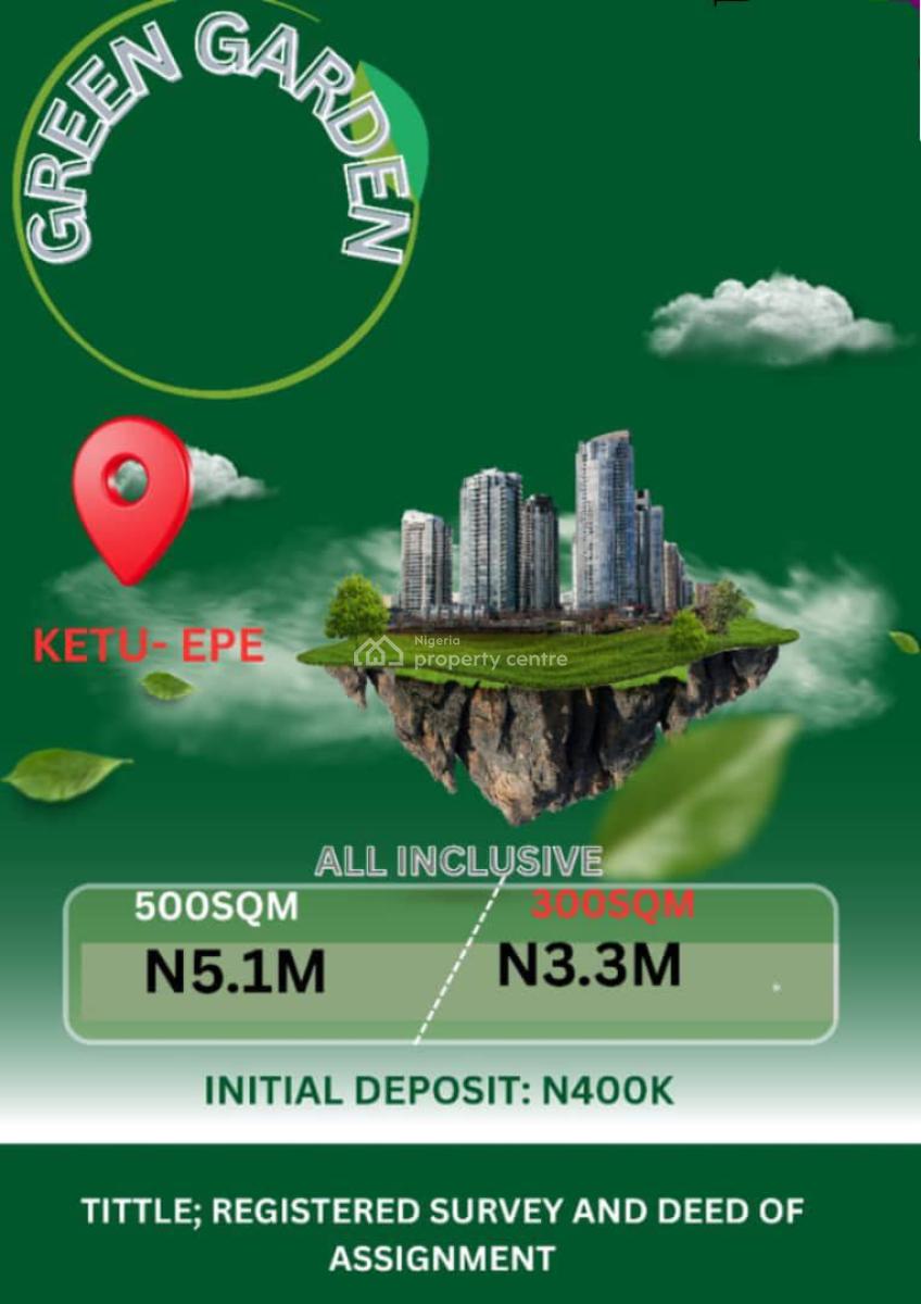 Verified Land with Registered Survey and Deed of Assignment, Green Estate, Epe, Lagos, Residential Land for Sale