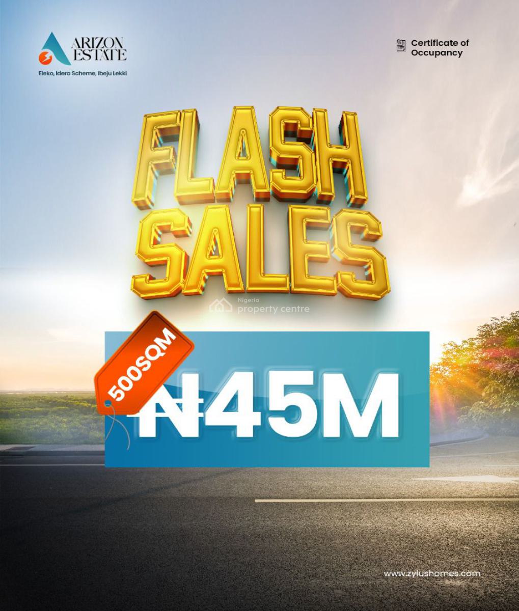 One and Half Plot of Land in a Beautiful Estate, Eleko, Ibeju Lekki, Lagos, Residential Land for Sale