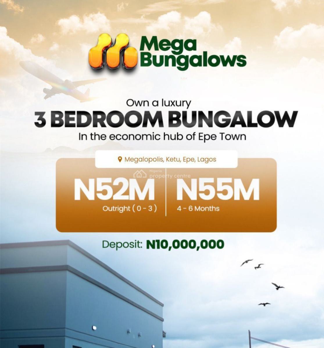 3 Bedroom Fully-detached Bungalows in Epe Lagos, Ketu-epe, Epe, Lagos, Detached Bungalow for Sale