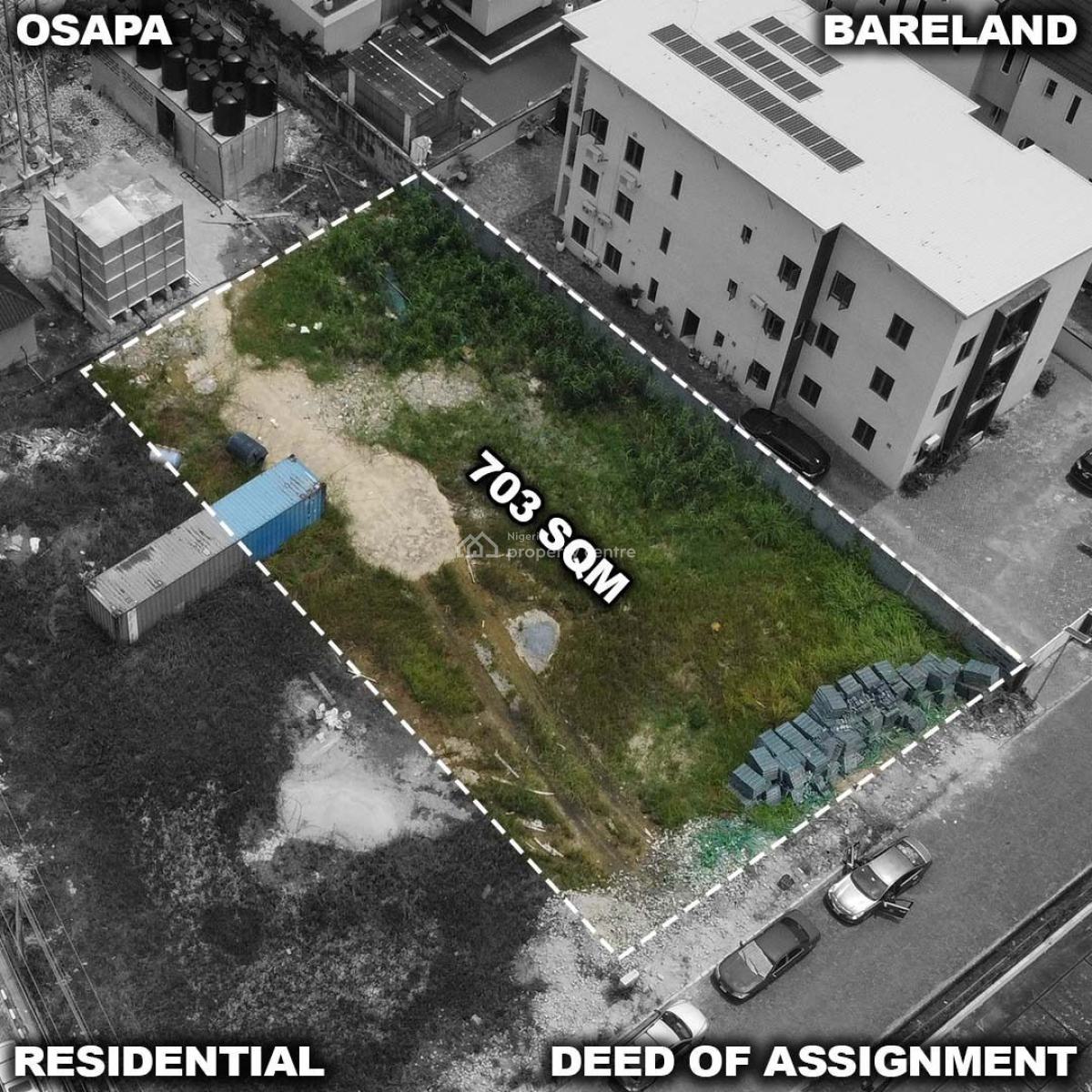 703sqm Bare Land in a Gated Estate, Osapa, Lekki, Lagos, Residential Land for Sale