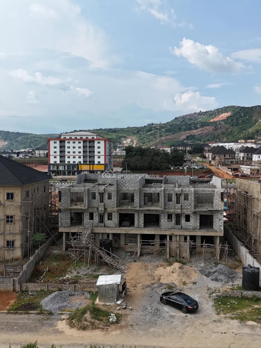Carcass 4 Units of 4 Bedroom Terrace Duplex with Bq Each, Jahi, Abuja, Terraced Duplex for Sale
