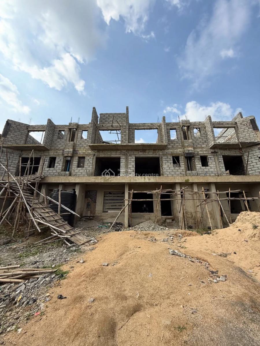 Carcass 4 Units of 4 Bedroom Terrace Duplex with Bq Each, Jahi, Abuja, Terraced Duplex for Sale