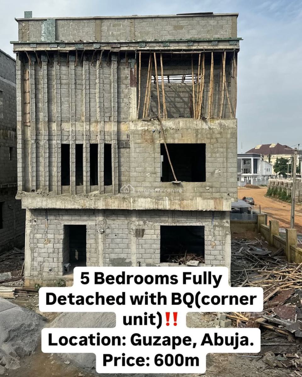 Offplan Luxury 5 Bedroom Detached Duplex with Bq, Office , Elevator, H Medix, Guzape District, Abuja, Detached Duplex for Sale