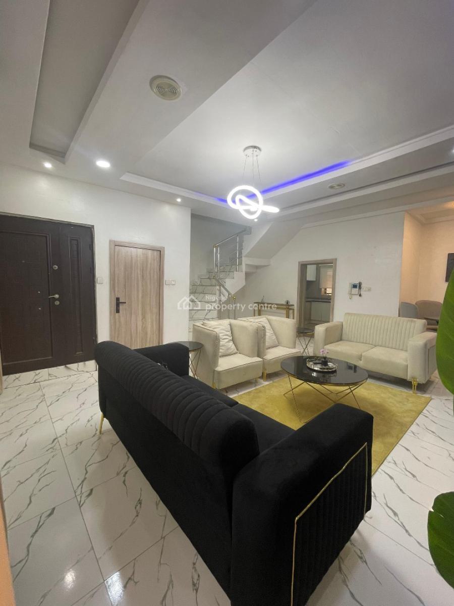 Beautiful and Furnished to Taste 4bedroom Terrace Duplex with Bq,gym., Chevron, Lekki, Lagos, Terraced Duplex for Sale