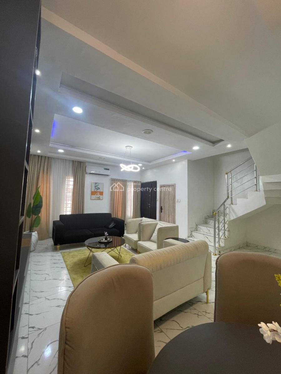 Beautiful and Furnished to Taste 4bedroom Terrace Duplex with Bq,gym., Chevron, Lekki, Lagos, Terraced Duplex for Sale