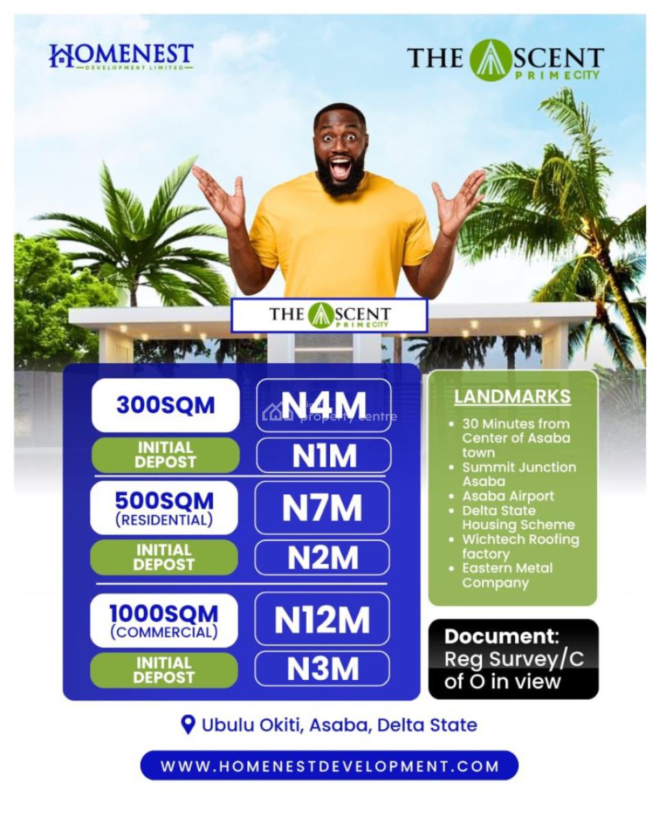 Land with Registered Survey, Homenest/ubulu Okiti, Asaba, Delta, Residential Land for Sale