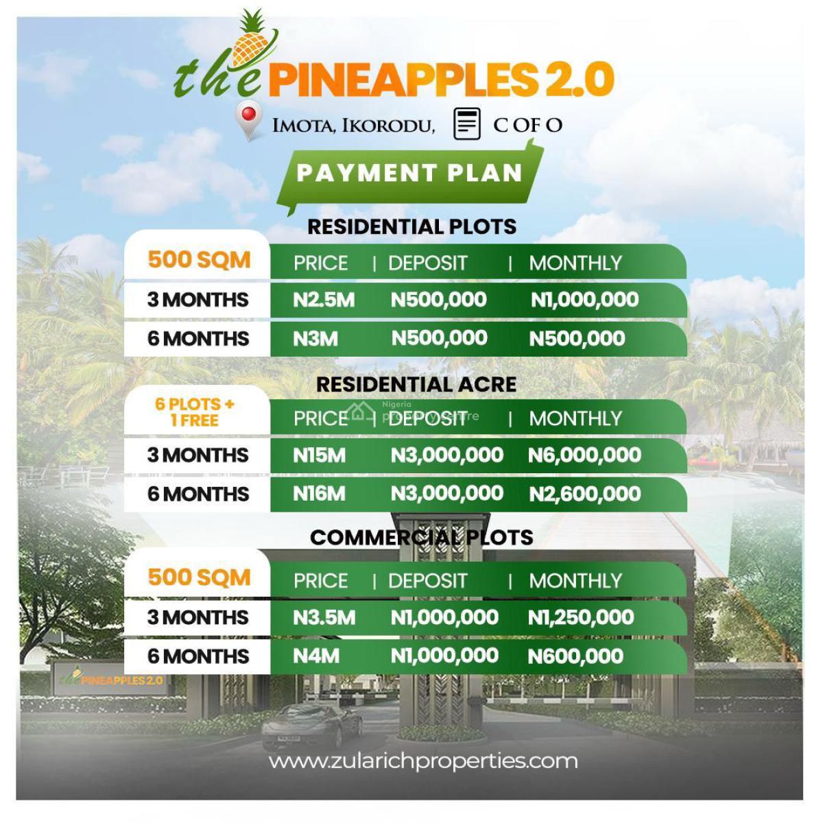 Affordable Land with C of O, Pineapples 2.0, Imota, Ikorodu, Lagos, Residential Land for Sale