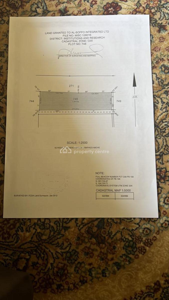 1.8ha Mixed Use Plot, Off Nile University, Idu Industrial, Abuja, Mixed-use Land for Sale