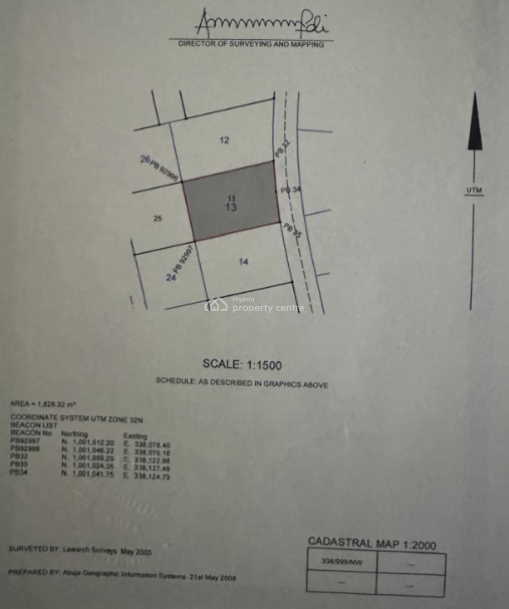 Residential Land Measuring 1,828sqm with Cofo, Asokoro, Asokoro District, Abuja, Residential Land for Sale