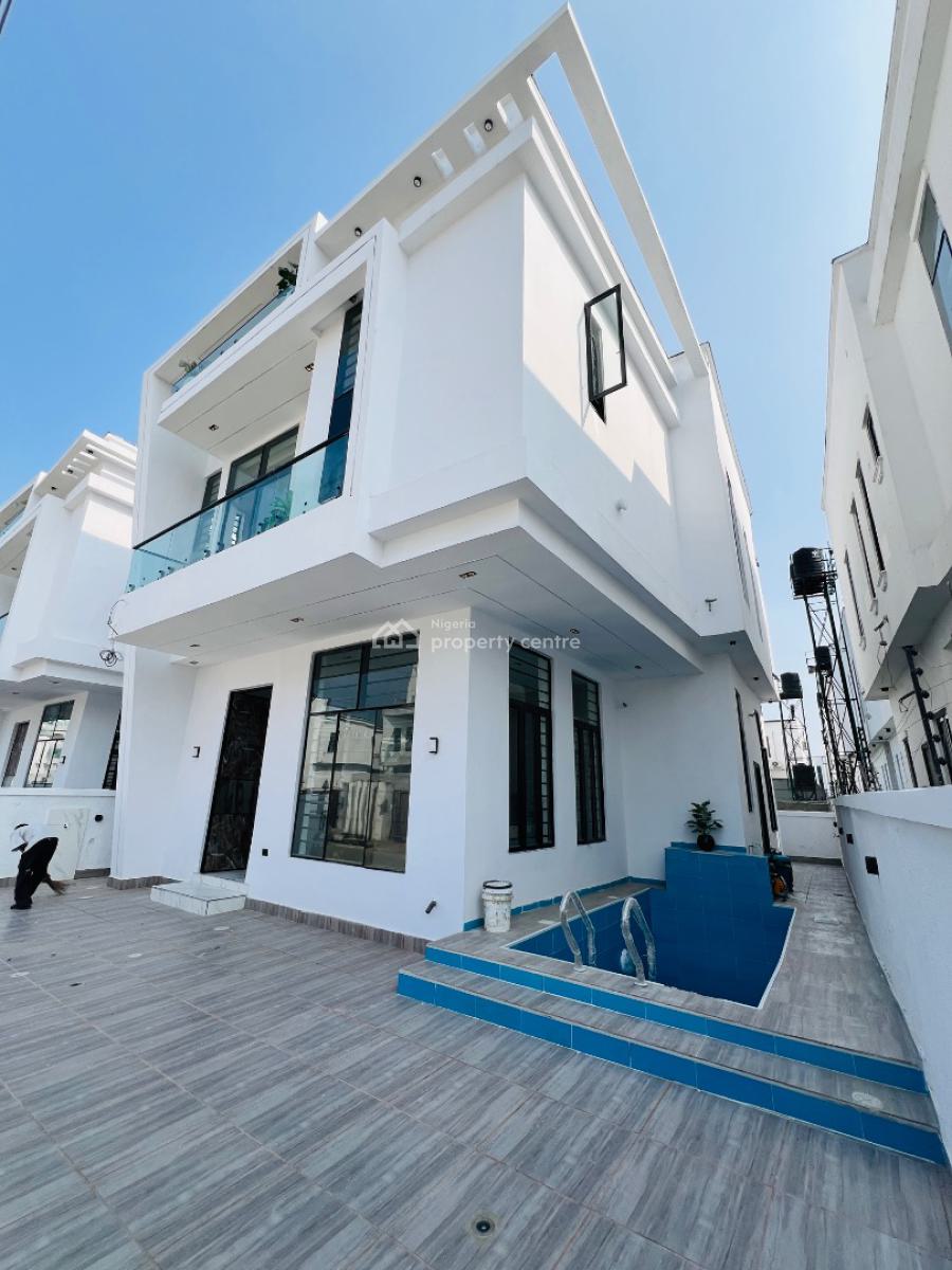 Well Finished 4 Bedroom Detached Duplex with a Swimming Pool and a Bq, Lekki Palm City Estate, Ajah, Lagos, Detached Duplex for Sale