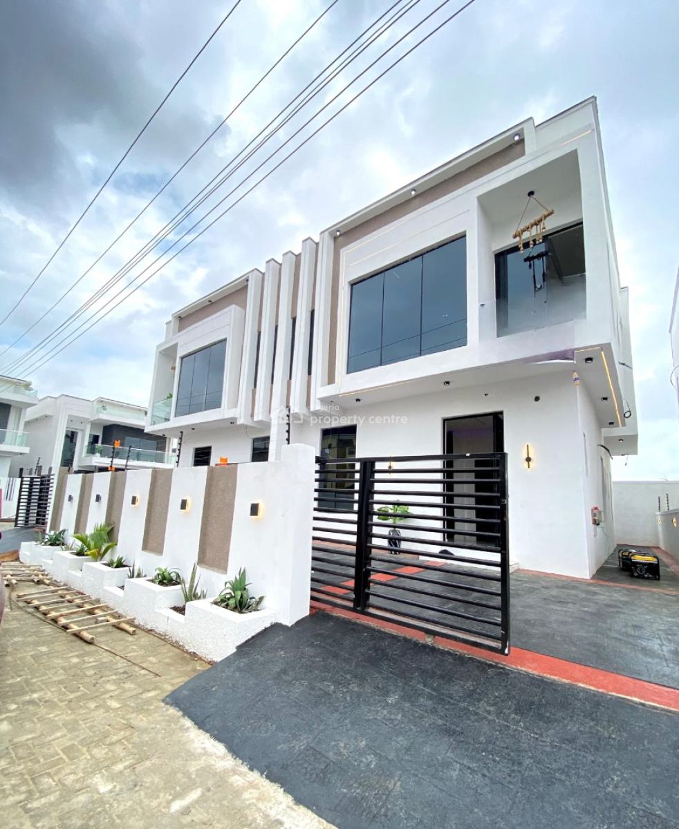 Newly Built 4 Bedroom Semi  Detached Duplex with Bq in a Secure Estate, Ajah, Lekki, Lagos, Semi-detached Duplex for Sale