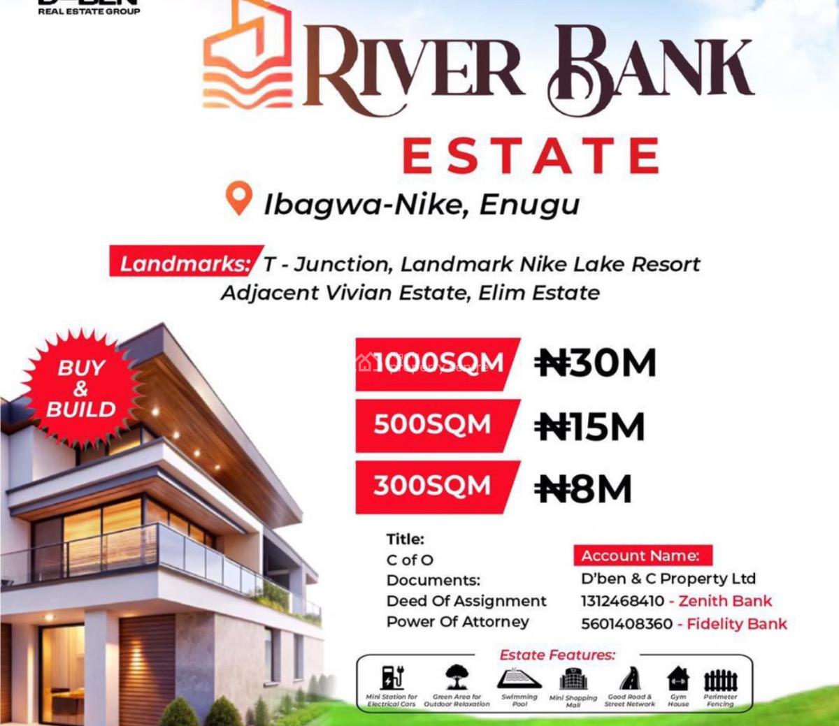 Affordable Plots of Mixed-use Land with C of O, River Bank Estate, Enugu, Enugu, Mixed-use Land for Sale