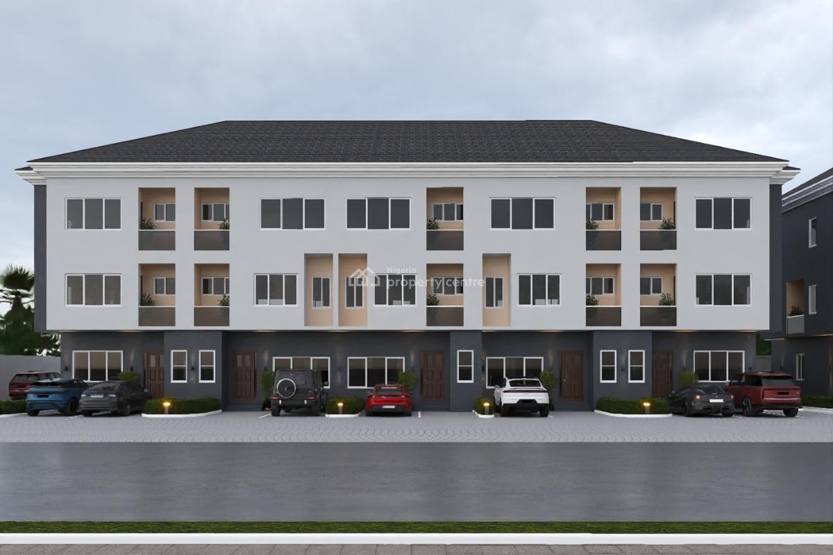 Newly Built 4 Bedrooms Terraced House with 1 Room Boys Quarters, Oyetola Street, By Ajanaku Street, Awuse Estate, Opebi, Ikeja, Lagos, Terraced Duplex for Sale