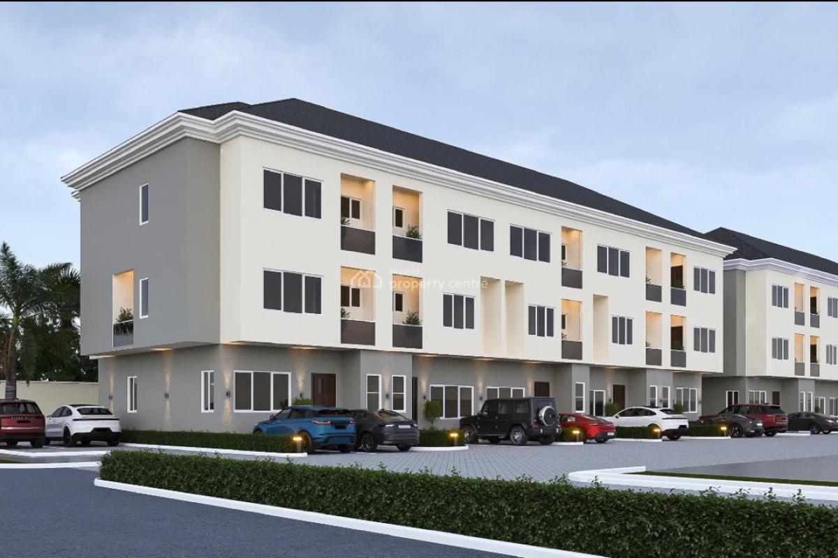 Newly Built 4 Bedrooms Terraced House with 1 Room Boys Quarters, Oyetola Street, By Ajanaku Street, Awuse Estate, Opebi, Ikeja, Lagos, Terraced Duplex for Sale