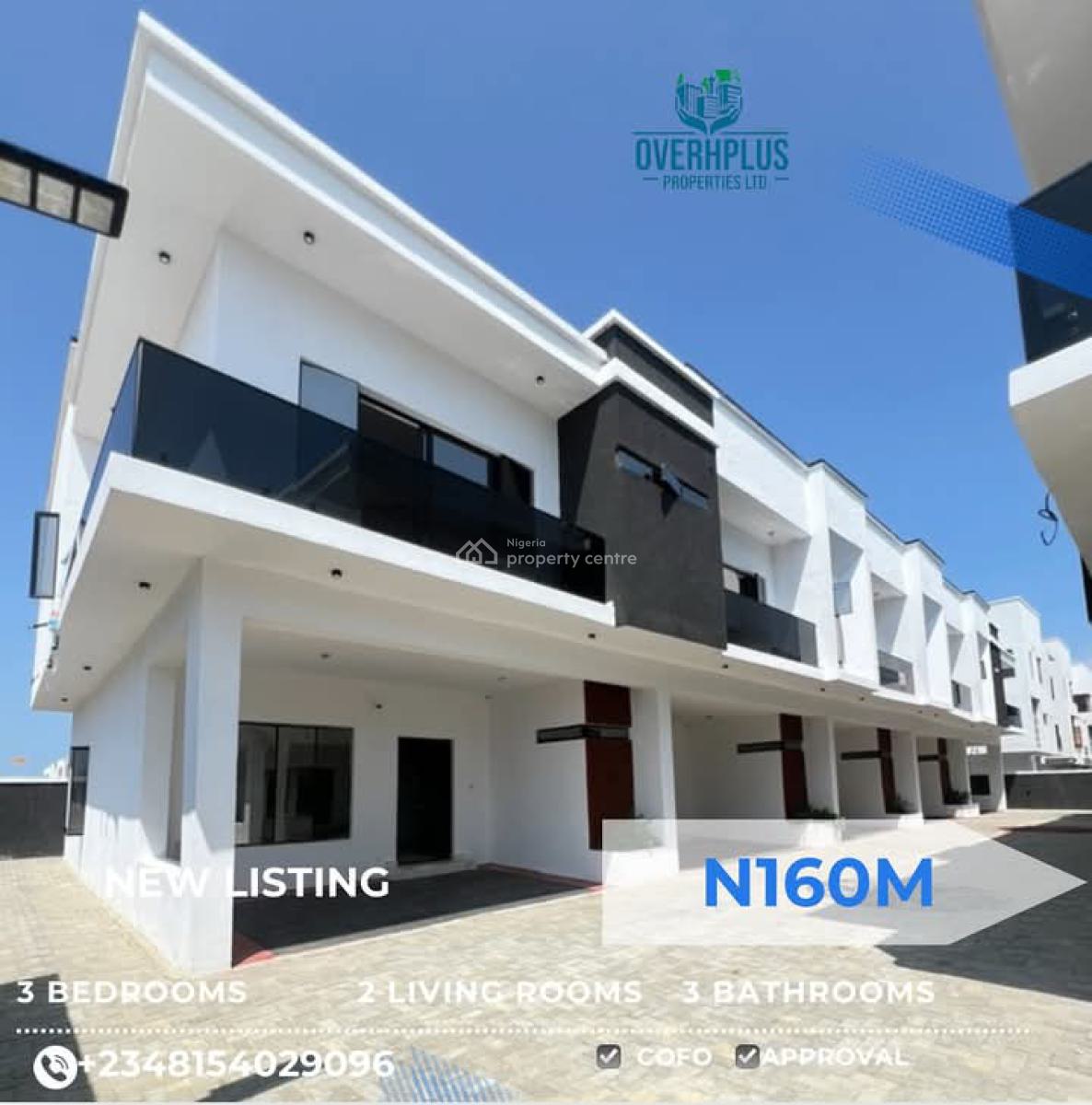 3-bedroom Terrace Duplex with Bq, Ikota, Lekki, Lagos, Terraced Duplex for Sale