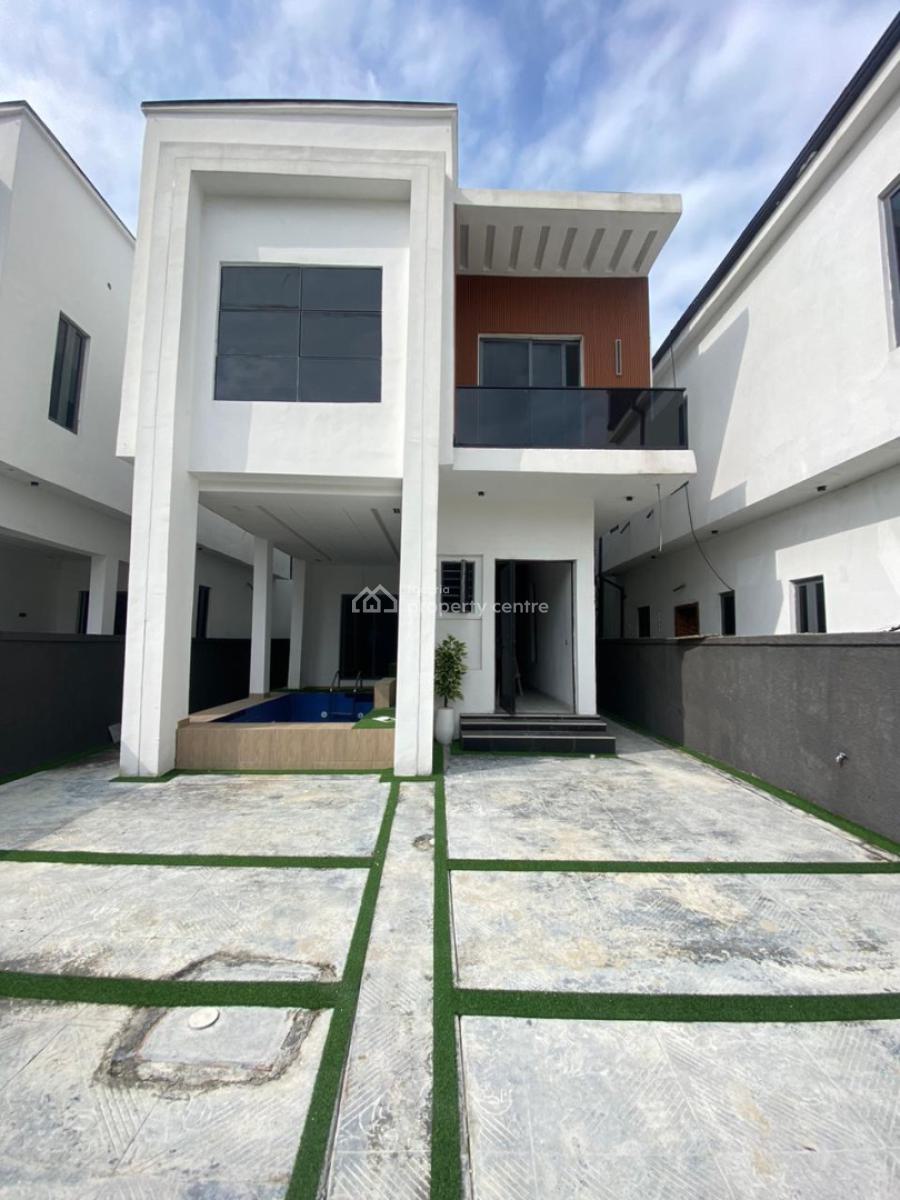 Contemporary 5 Bedroom Detached Duplex with Bq & Pool, Ajah, Lagos, Detached Duplex for Sale