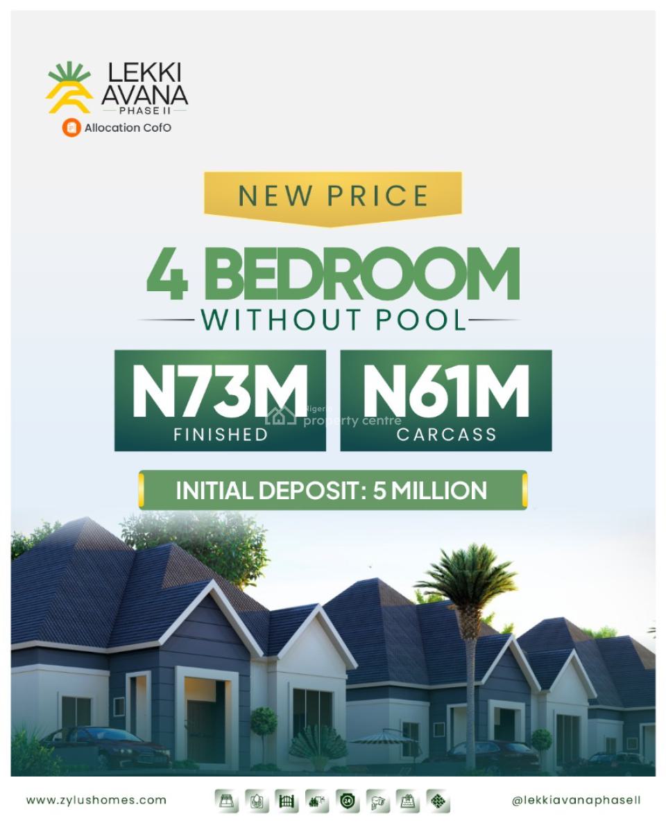 Modern Elegance 3 & 4 Bedroom Furnished Detached Bungalow in Lekki, Enjoy Modern Comfort Here in, Ibeju Lekki, Lagos, Detached Bungalow for Sale