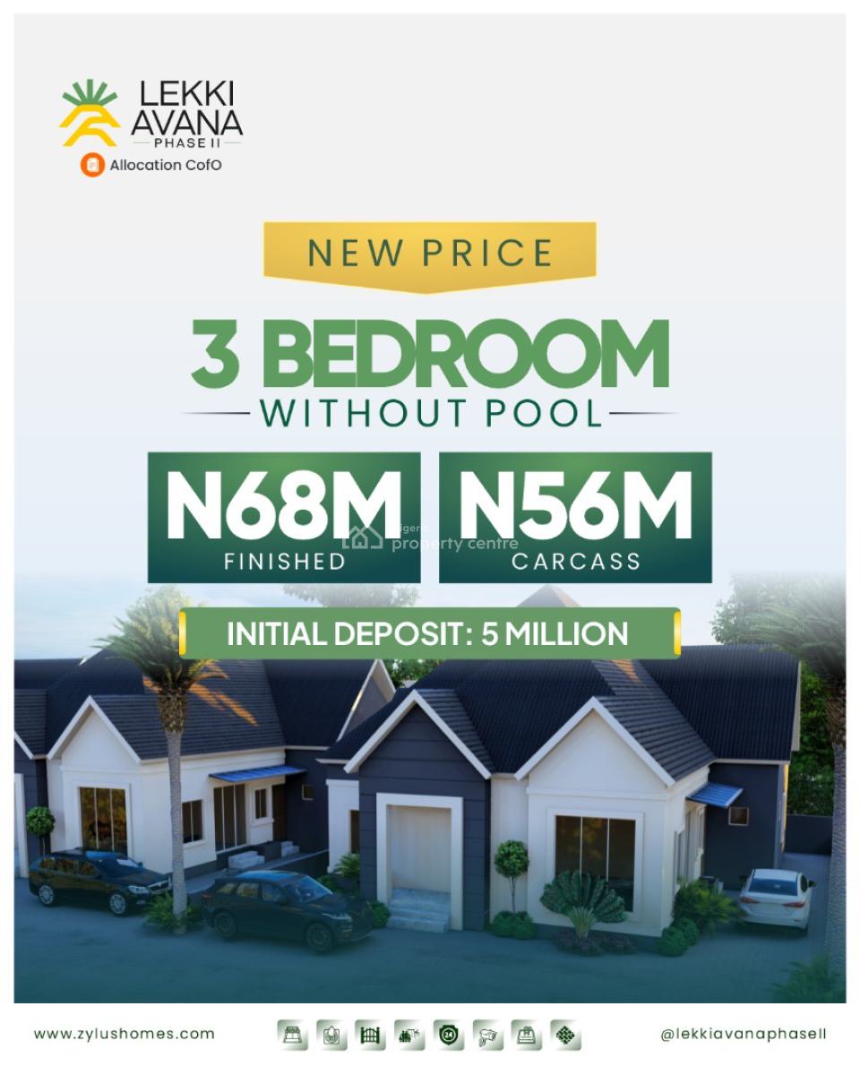 Modern Elegance 3 & 4 Bedroom Furnished Detached Bungalow in Lekki, Enjoy Modern Comfort Here in, Ibeju Lekki, Lagos, Detached Bungalow for Sale
