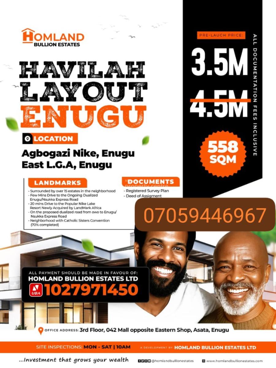 Plots of Affordable Land, Agbogazi Nike, Enugu, Enugu, Mixed-use Land for Sale