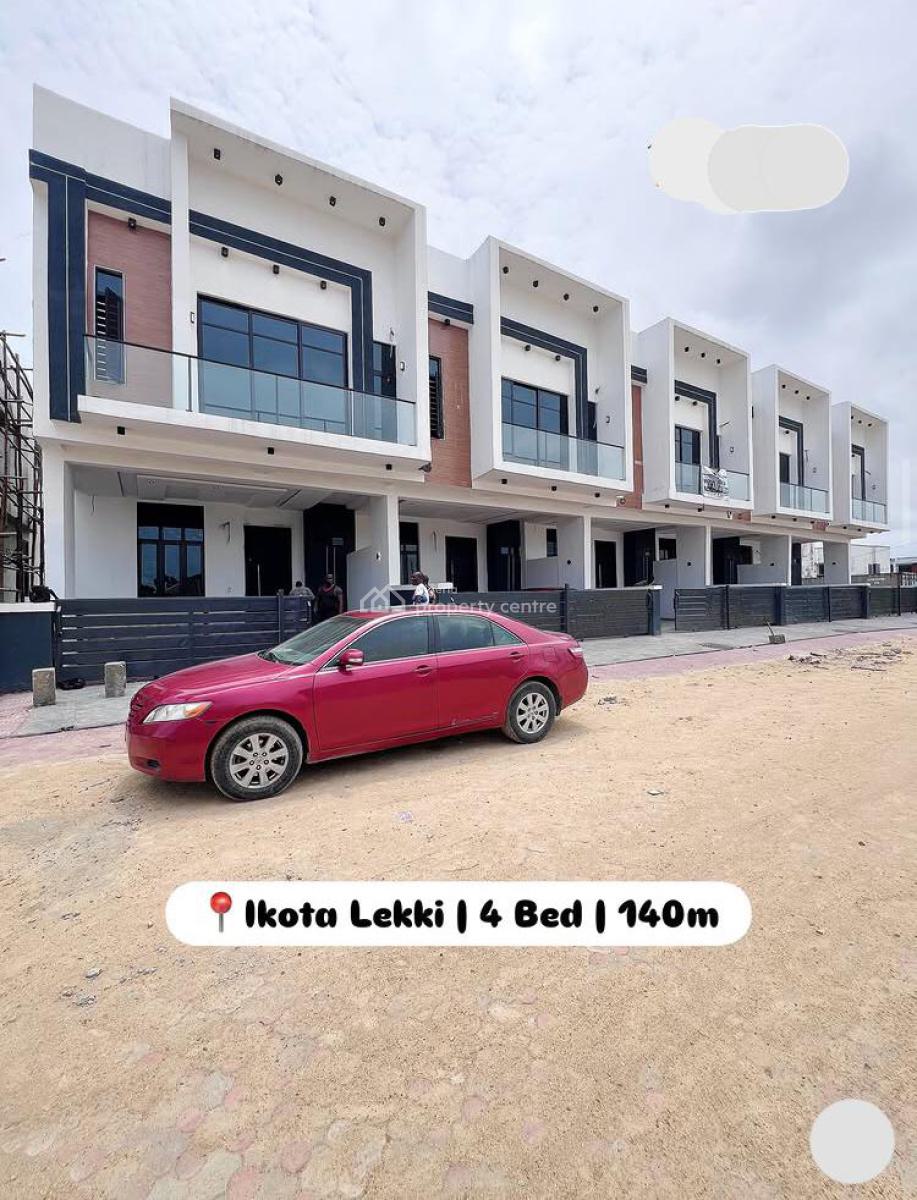 Self Compound 4 Bedroom Terrace, Ikota,lekki, Ikota, Lekki, Lagos, Terraced Duplex for Sale