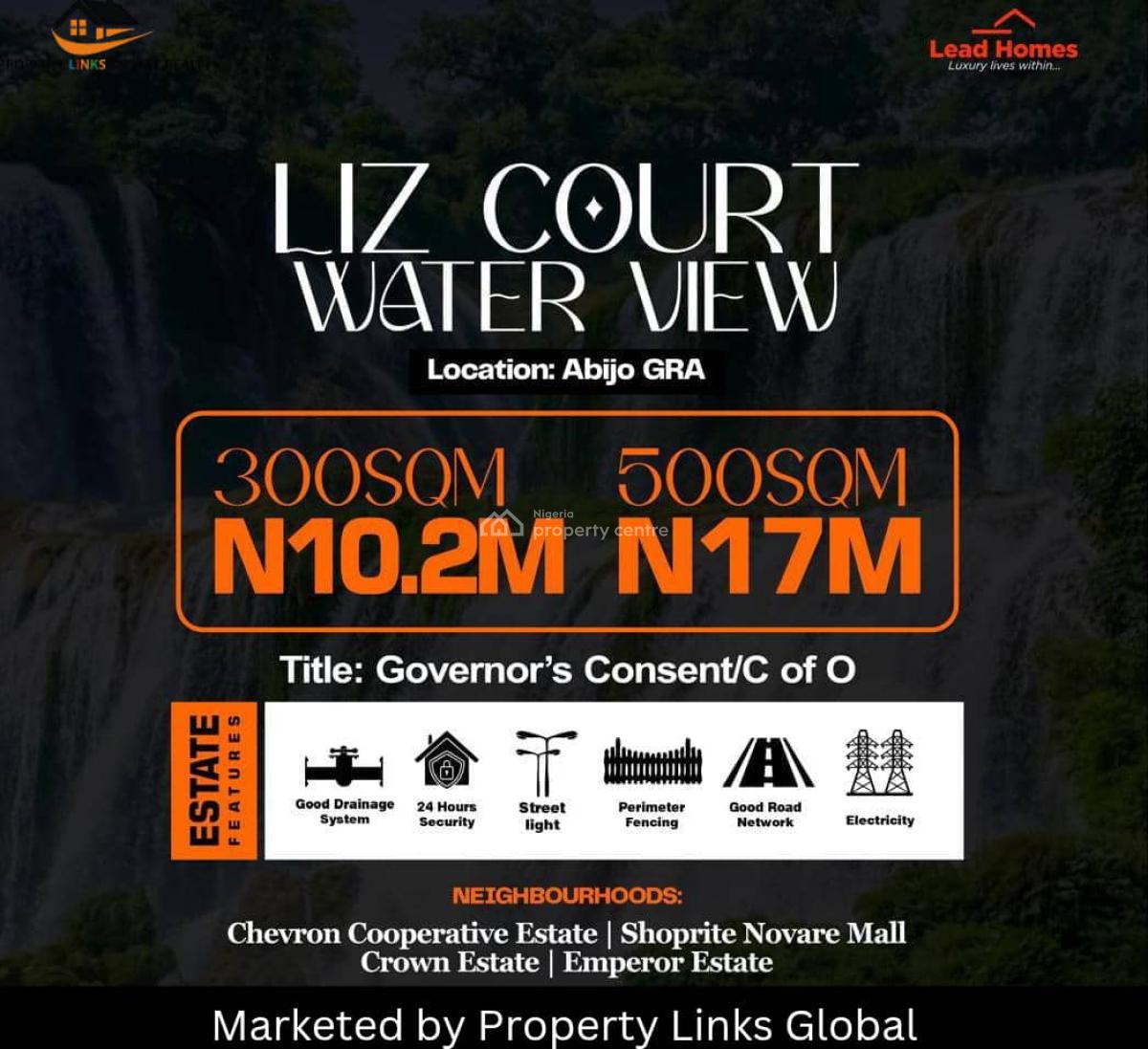 Verified Land with Governors Consent and Registered Survey, Liz Court Water View Located in Abijo Gra, a 15-minute  From Shopprite, Abijo, Lekki, Lagos, Residential Land for Sale