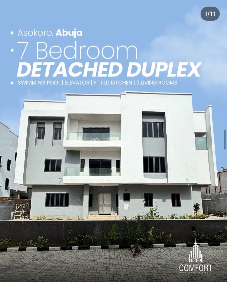 7 Bedroom Fully Detached Duplex, Asokoro District, Abuja, Detached Duplex for Sale