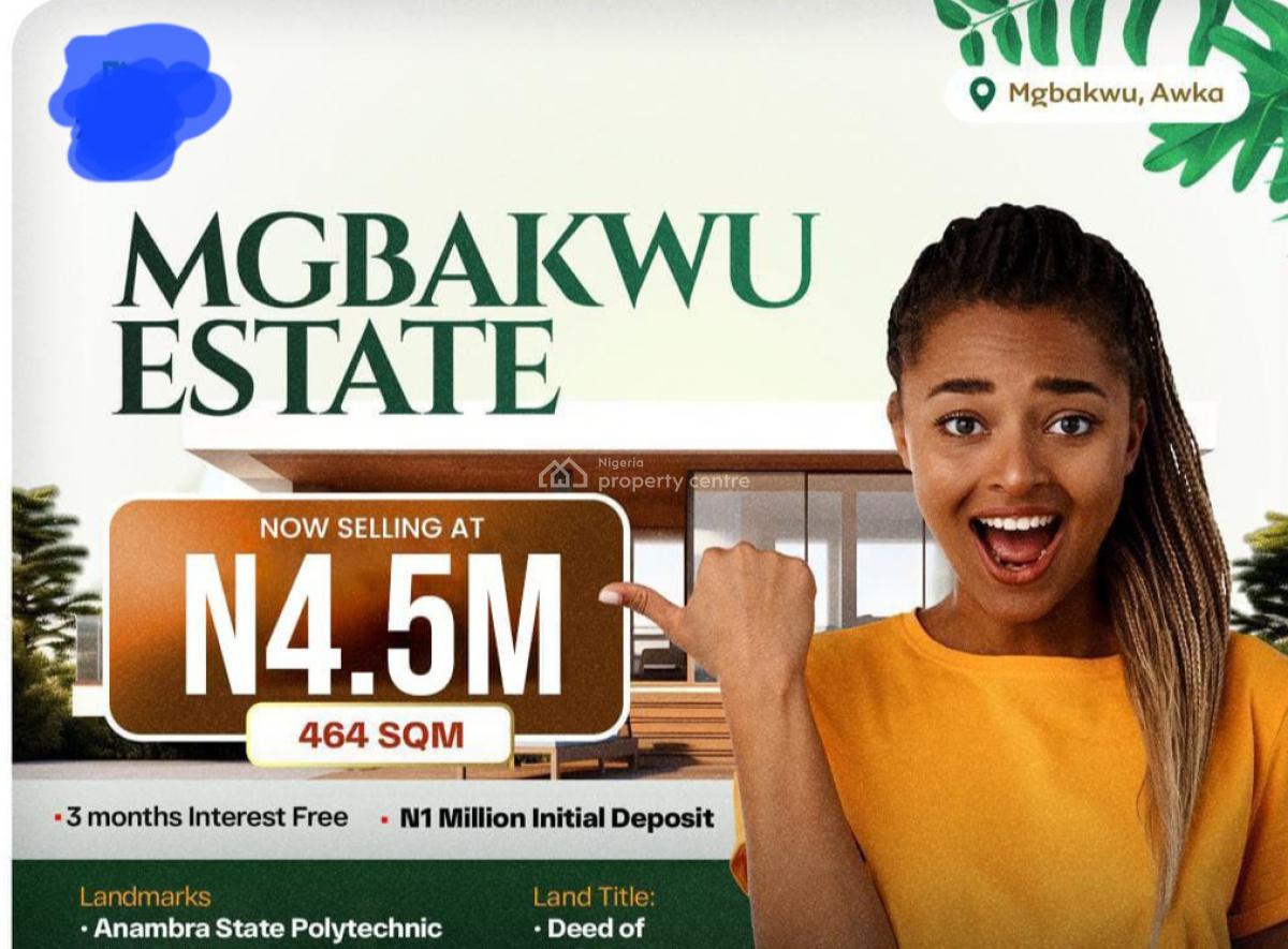 100% Dry Land with Instant Allocation, Mgbakwu Estate, Awka, Anambra, Mixed-use Land for Sale